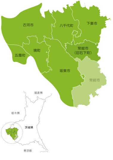 茨城西南地方マップ